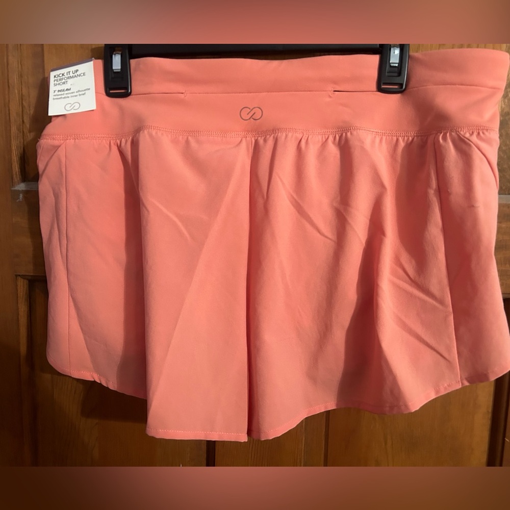 NWT CALIA Pick it Up Performance Shorts 3” Size Large NEW Peach Orange